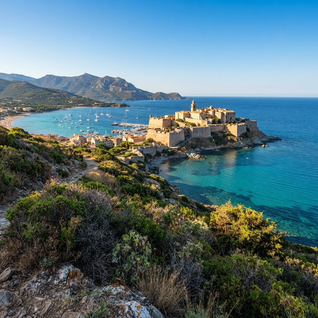 Citadelle de Calvi et littoral de Haute-Corse